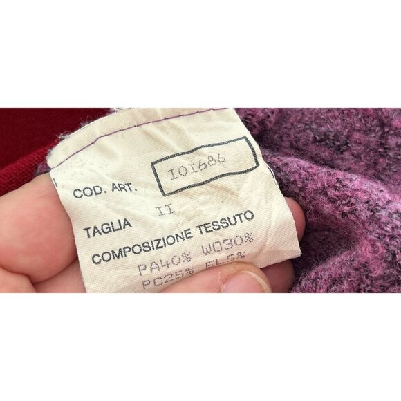 Vintage Red & Purple Knit Cardigan Fairy Lace Whimsical Bohemian Sheer - Picture 15 of 16